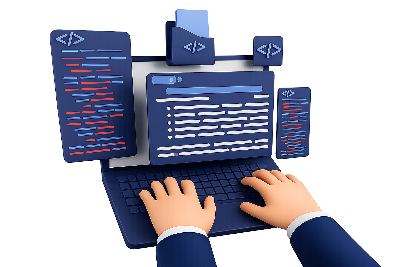 Web development illustration
